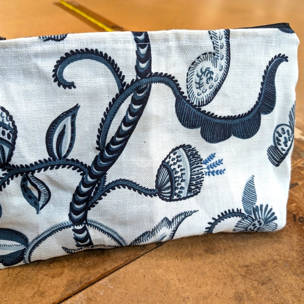 Handmade Botanical Paisley Makeup Bag